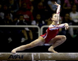 Gymnast Sarah Finnegan at the 2012 Olympic Trials